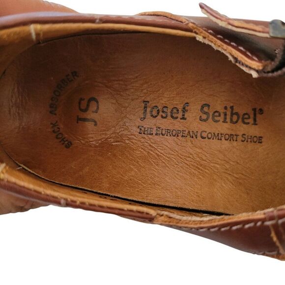Josef Seibel Brown Leather Mary Jane Shoes Womens (Size 8US/38EU) - Picture 7 of 9